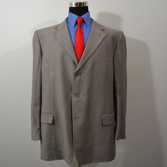 Caravelli 48L Sport Coat Blazer Suit Jacket Gray W